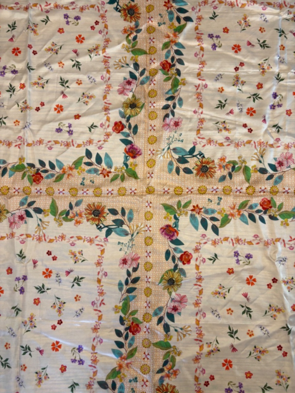 Johnny Was Nani Silk Scarf - Beautiful Bohemian Floral Print - Picture 3 of 13
